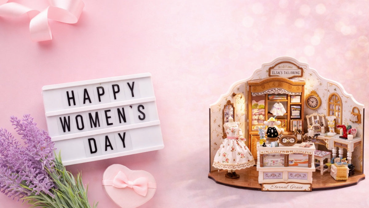 Women S Day Relaxation Crafting with Robotime DIY Kits