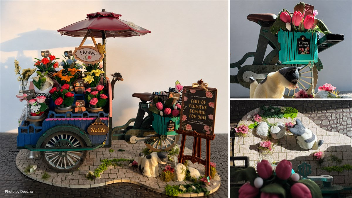 DeeLiza’s customized Rolife Blossom Cart with handcrafted flower and landscape details