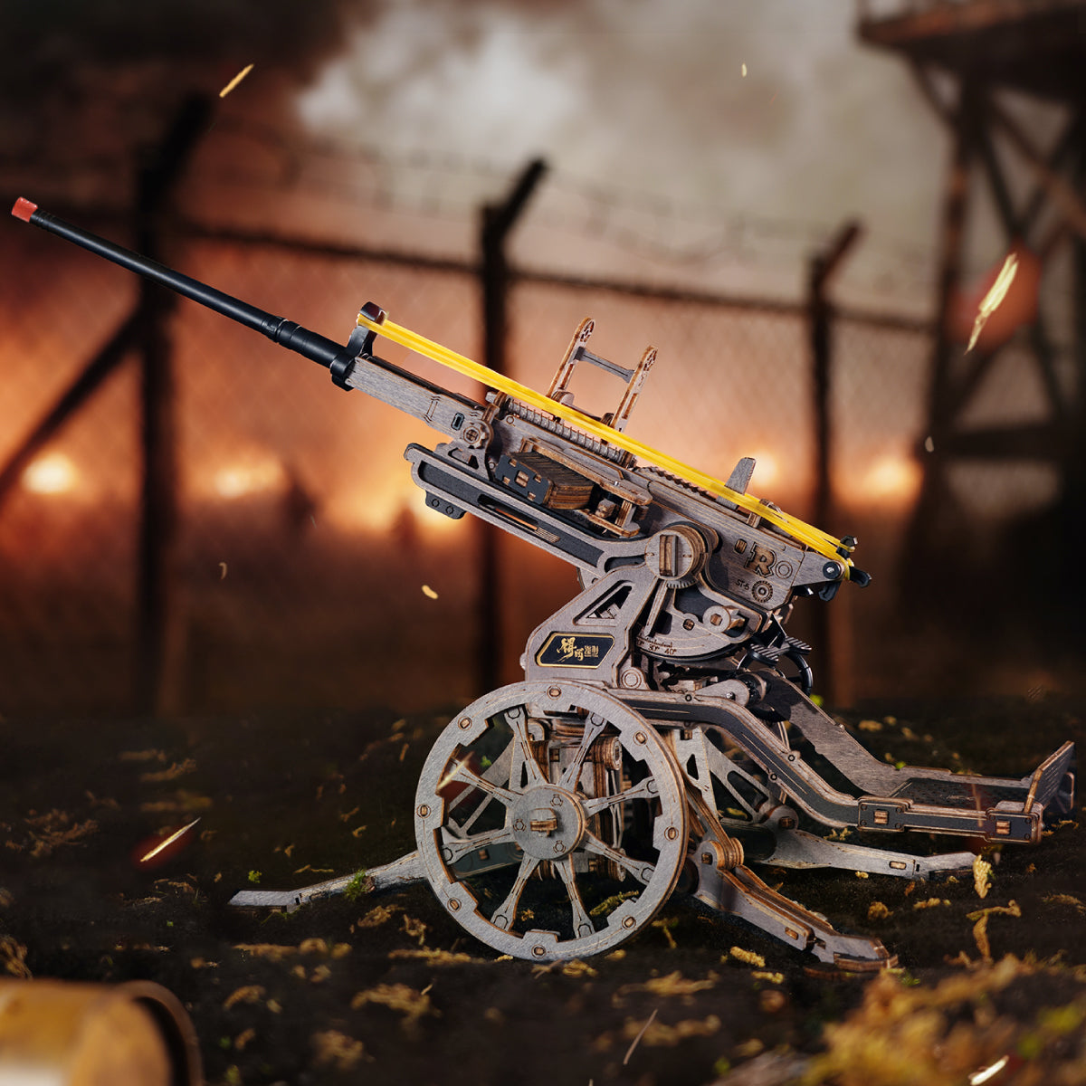 ROKR Anti-aircraft Gun Wooden 3D Puzzle LQM01 | Robotime Online