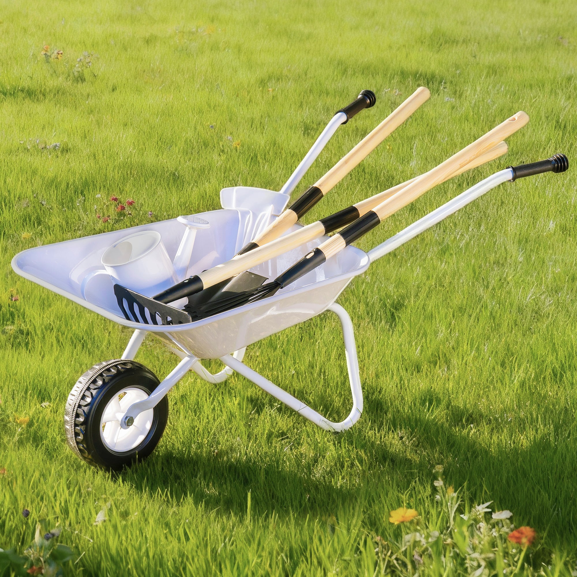 ROBUD Kids Wheelbarrow with Gardening Set	