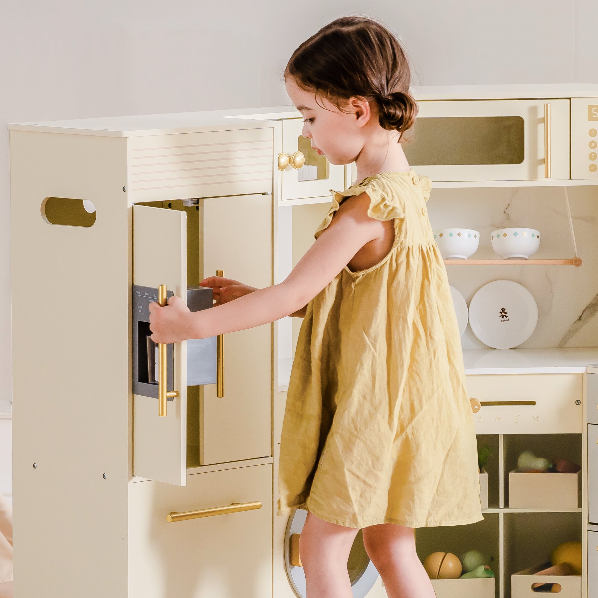 ROBUD Wooden Light Luxury Corner Kitchen	