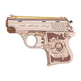 ROKR Mini Gun Wooden 3D Puzzle Toy Gun LQ502