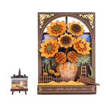 Rowood Goldene Sonnenblume Wandkunst 3D Holzpuzzle TH002