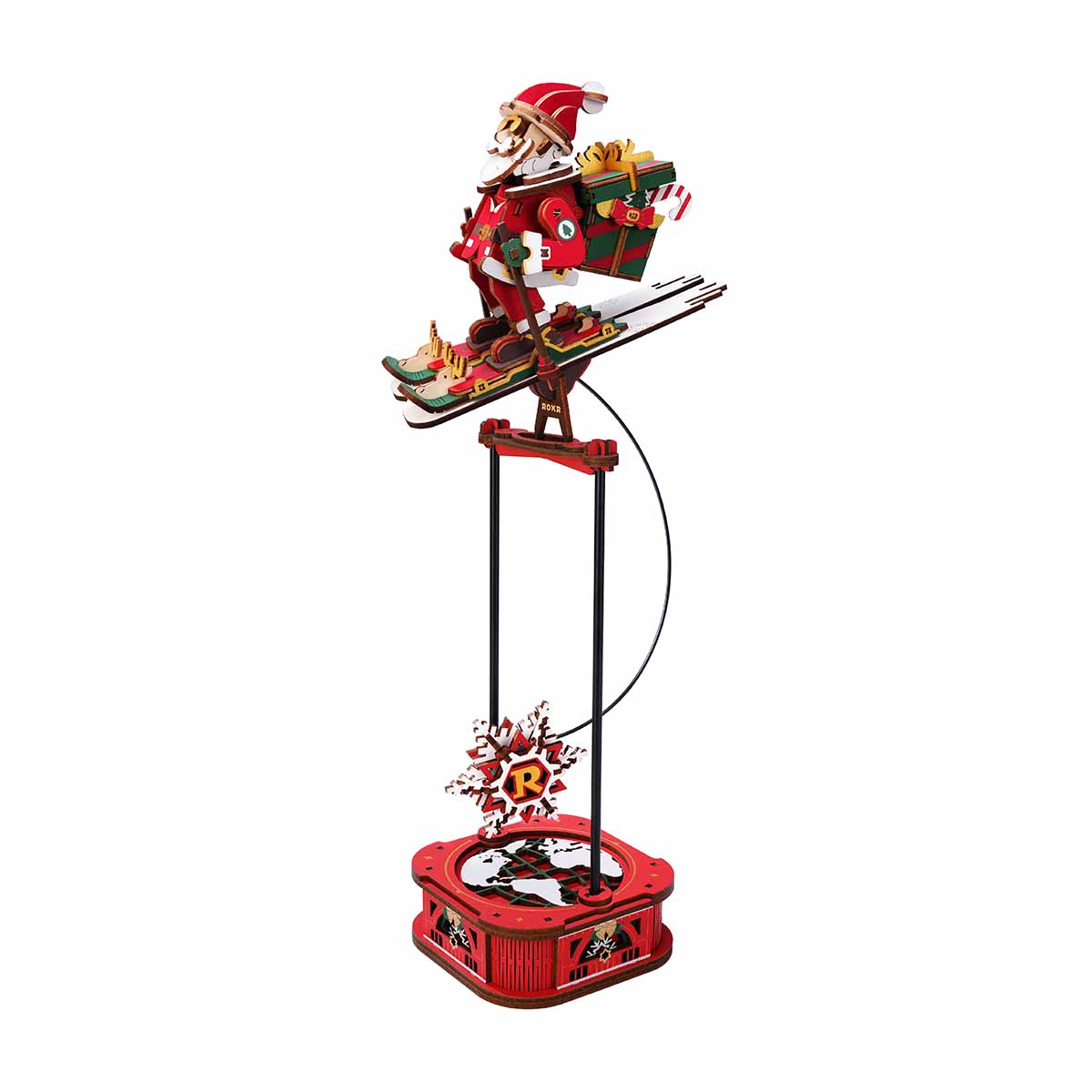 ROKR Santa on Skis Pendulum Balance Toy 3D Puzzle MCD06