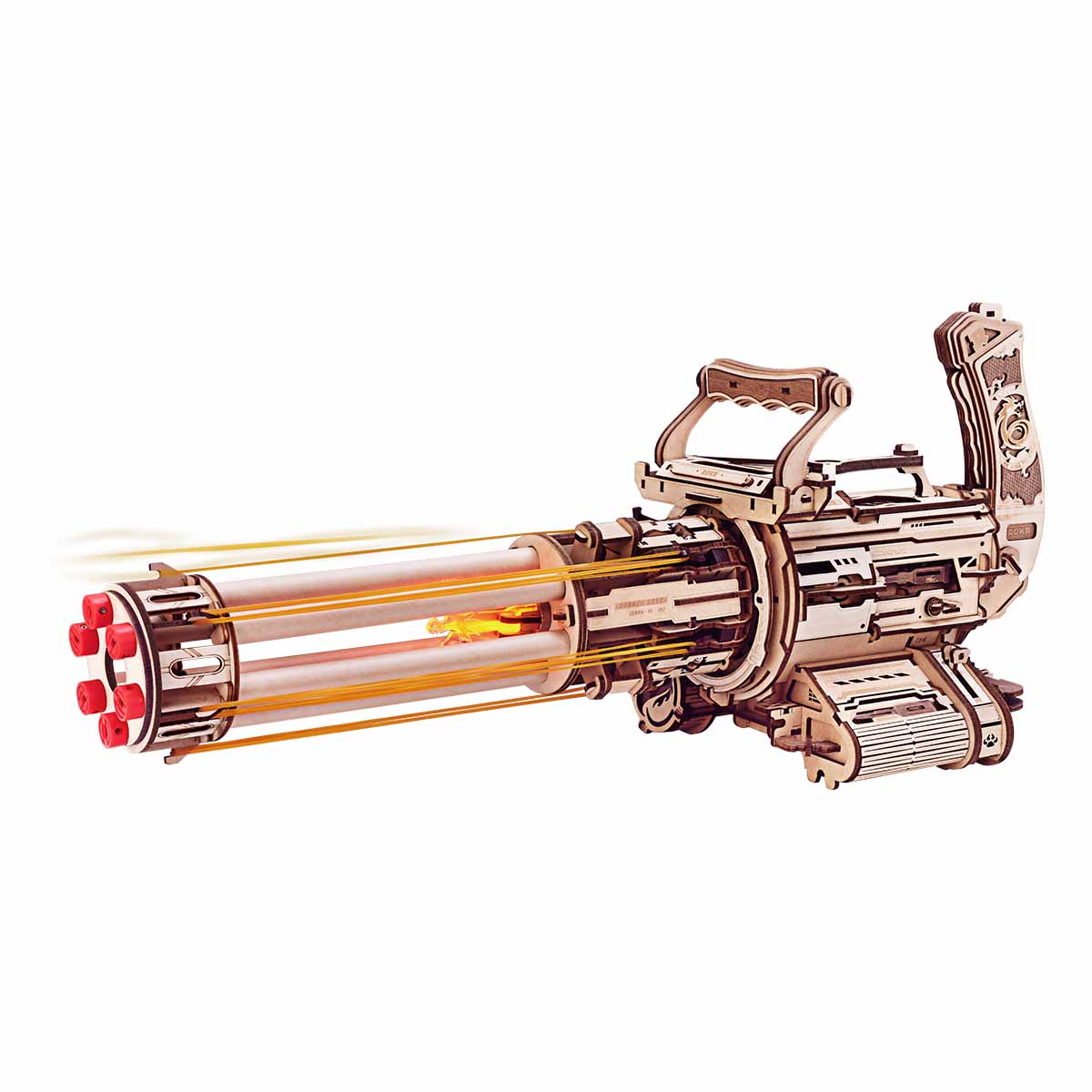 ROKR Rotating-Barrel Machine Toy Gun 3D Wooden Puzzle LQA01 | Robotime ROKR Rotating-Barrel Machine Toy Gun 3D Wooden Puzzle LQA01 | Robotime