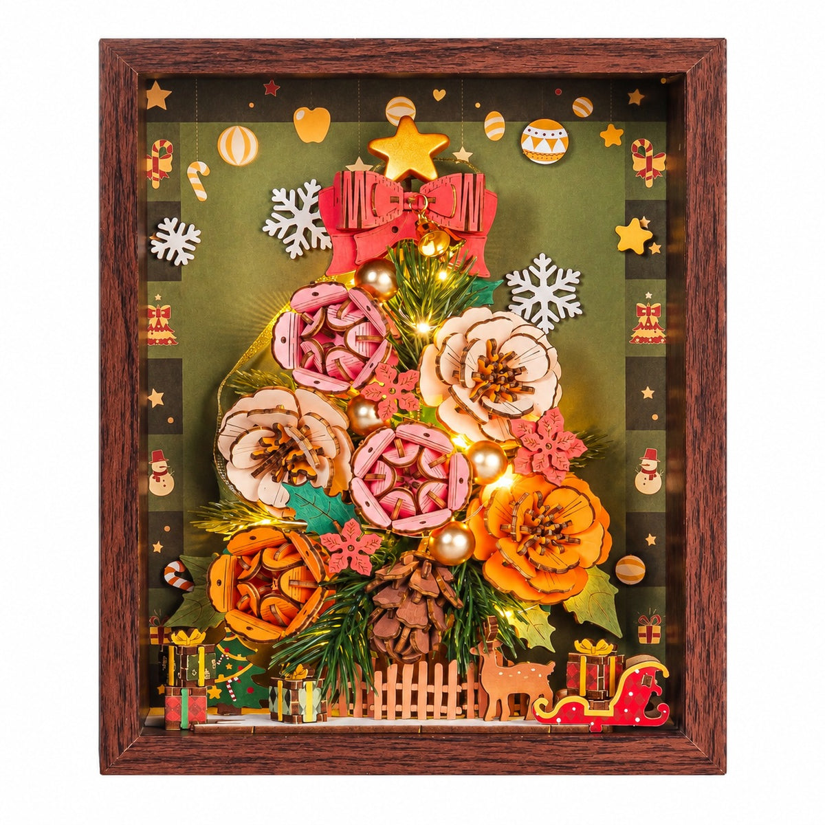 Rowood Everglow Christmas Tree Wooden 3D Puzzle TW05H