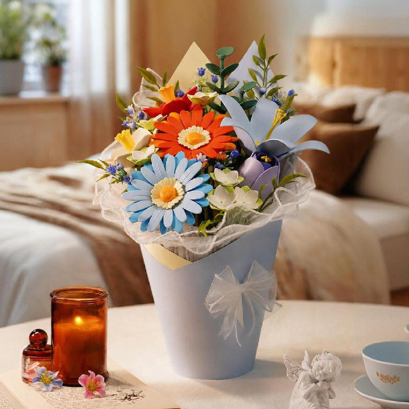 ROKR Twilight Sky Bouquet DIY Flower 3D Puzzle AF03J | Robotime