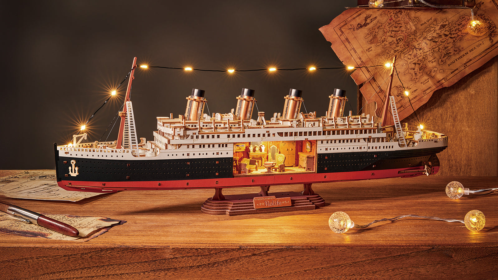 Rolife 1912·Eternal Atlantic Voyager 3D Wooden Puzzle TGL02 | Robotime