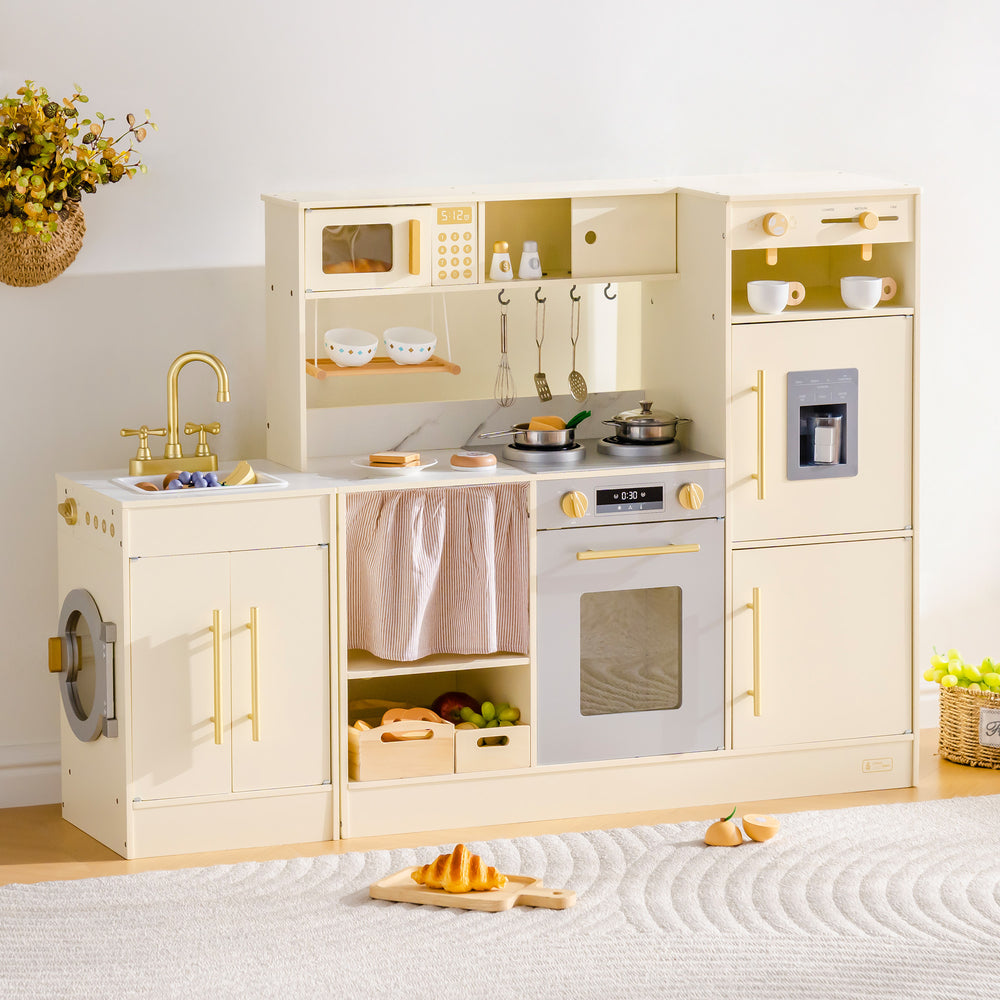 Robud Kitchen ROBUD Pretend Corner Kitchen with All-in-One & Combination-Style | Robotime