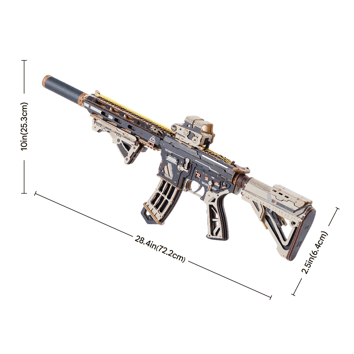 ROKR M416 Karabiner 3D Holzpuzzle LQB02