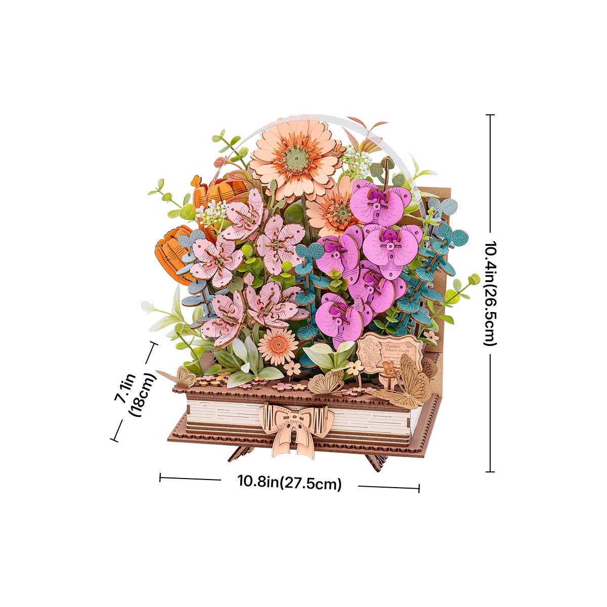 Rowood Houten Bloeiend Boek DIY Bloemenboeket 3D Puzzel TW04H