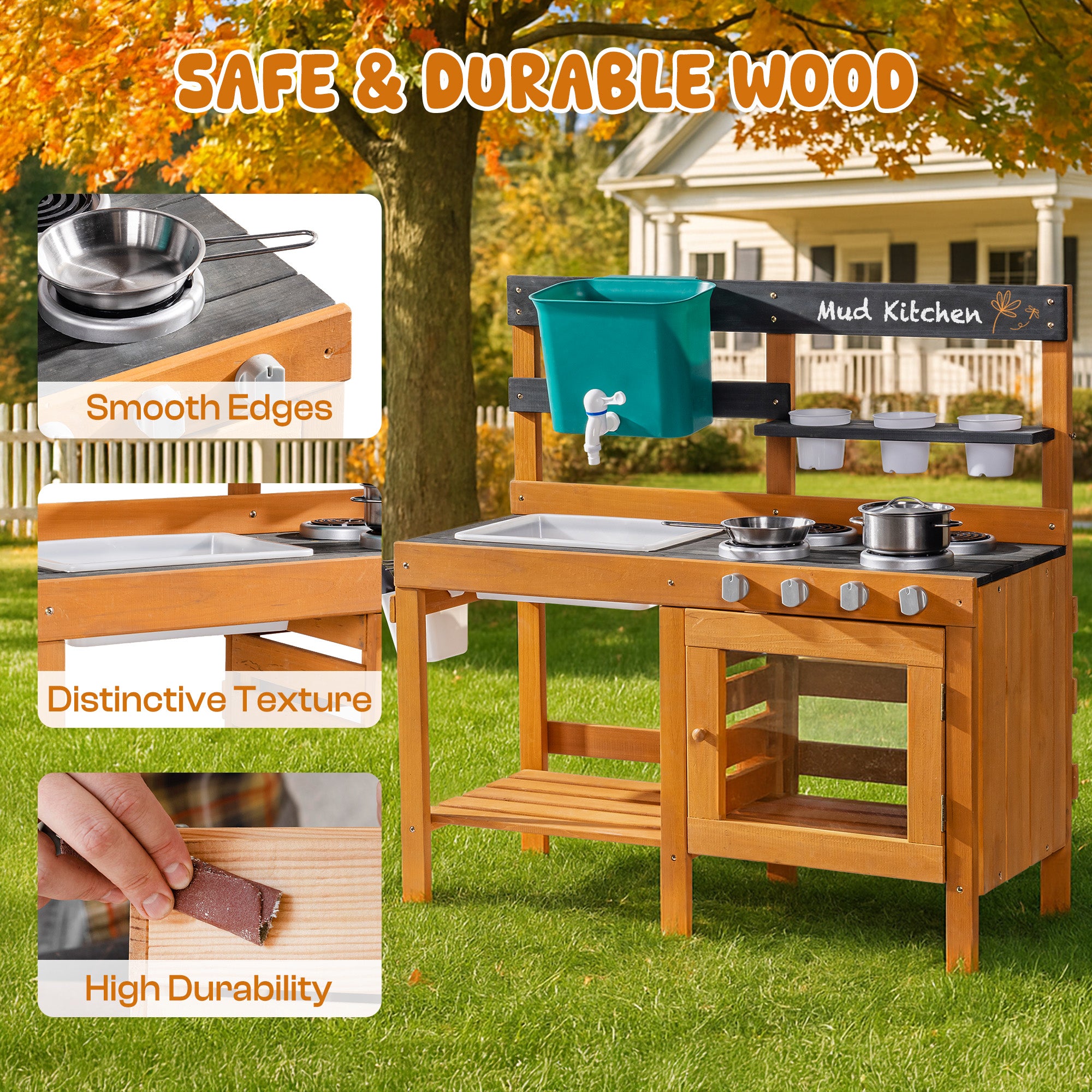 ROBUD Outdoor Mud Kitchen with Real Water Play	