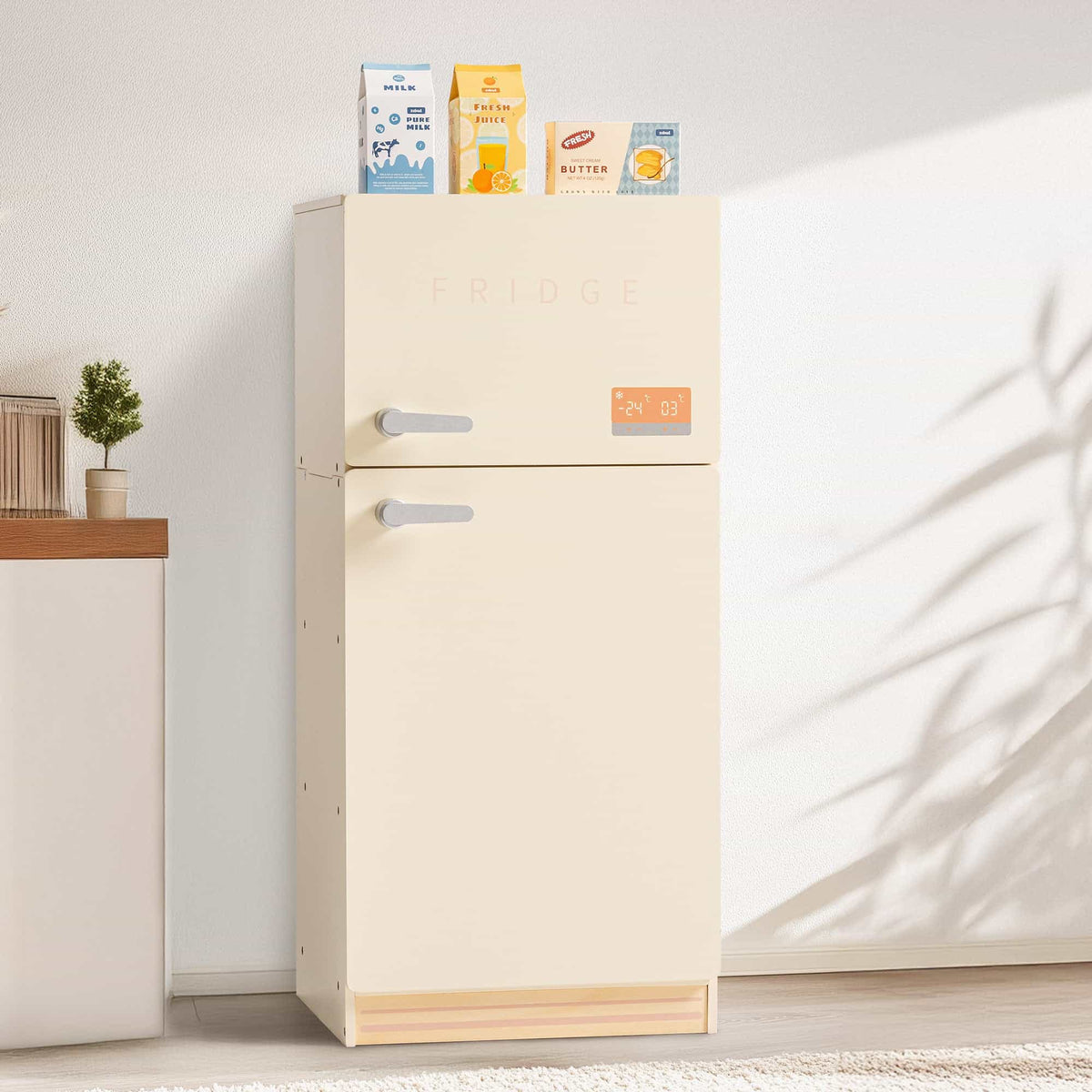 Play Fridge ROBOTIME Play Food And Toy Kitchens Kids Wooden