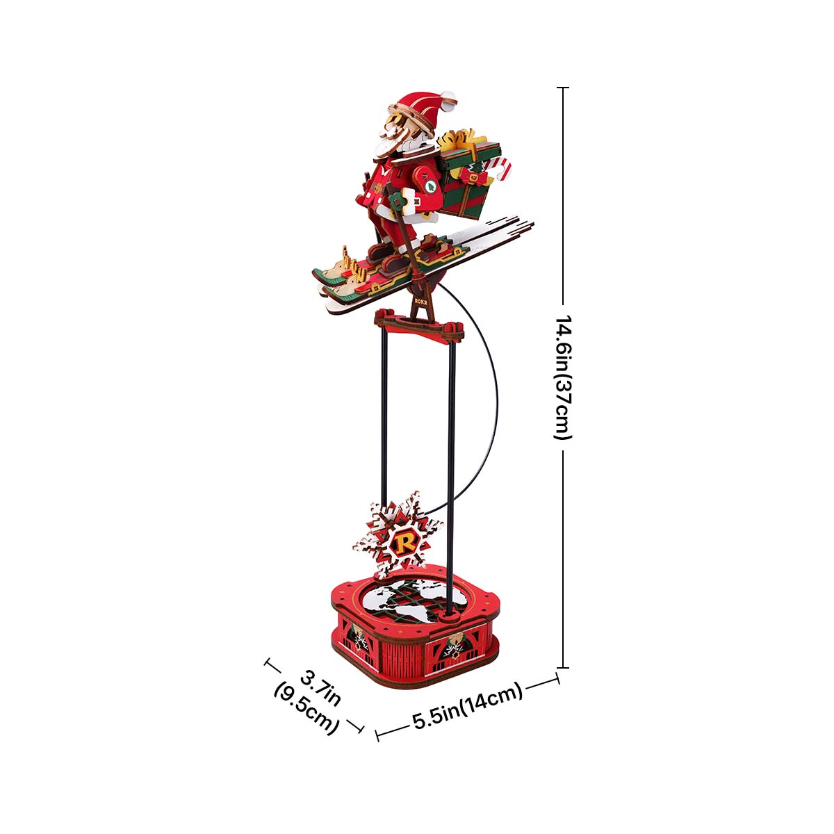 ROKR Santa on Skis Pendulum Balance Toy 3D Puzzle MCD06 | Robotime