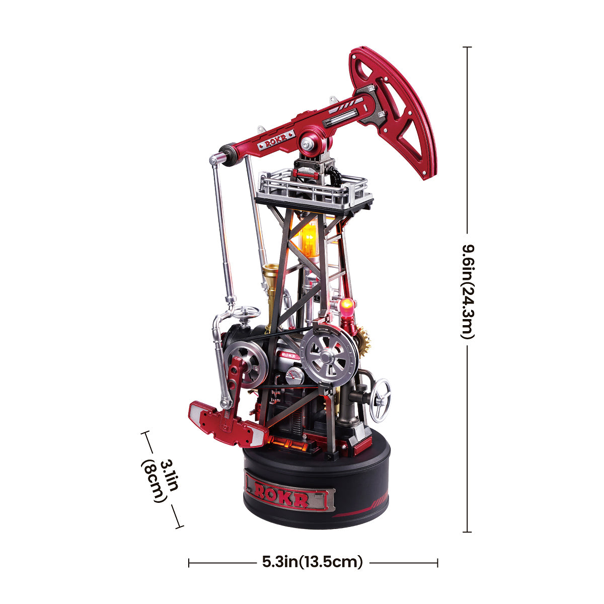 ミッチ品 ドラム缶remake3BOX！シルバー＆ブラック ROKR Oil Pump Jack Mechanical 3D Puzzle CGL03 | Robotime Online