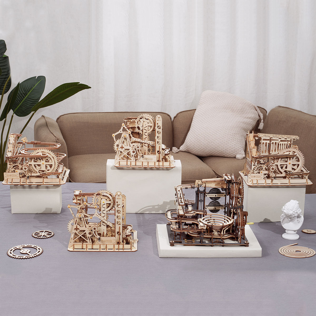 ROKR Marble Run 5 Sets | 3D Wooden Puzzle | Robotime
