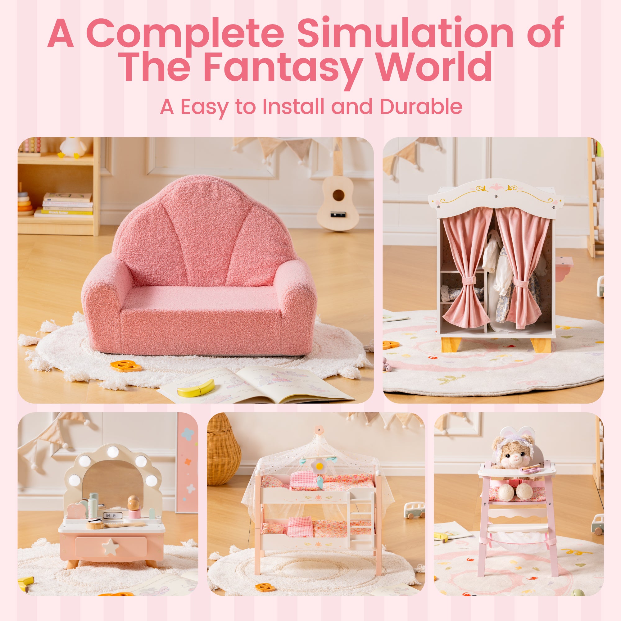 ROBUD Wooden Princess Toy House Series	