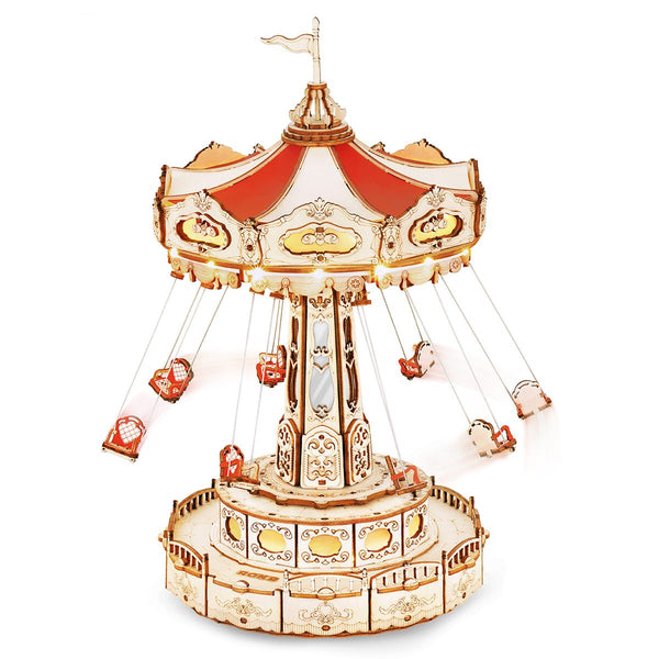 ROKR Swing Ride DIY Music Box 3D Wooden Puzzle EA02 | Robotime