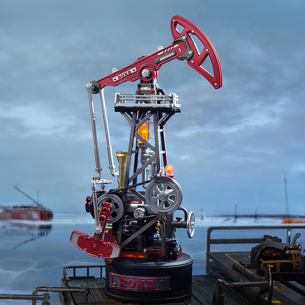 ROKR Oil Pump Jack Mechanical 3D Puzzle CGL03 | Robotime Online