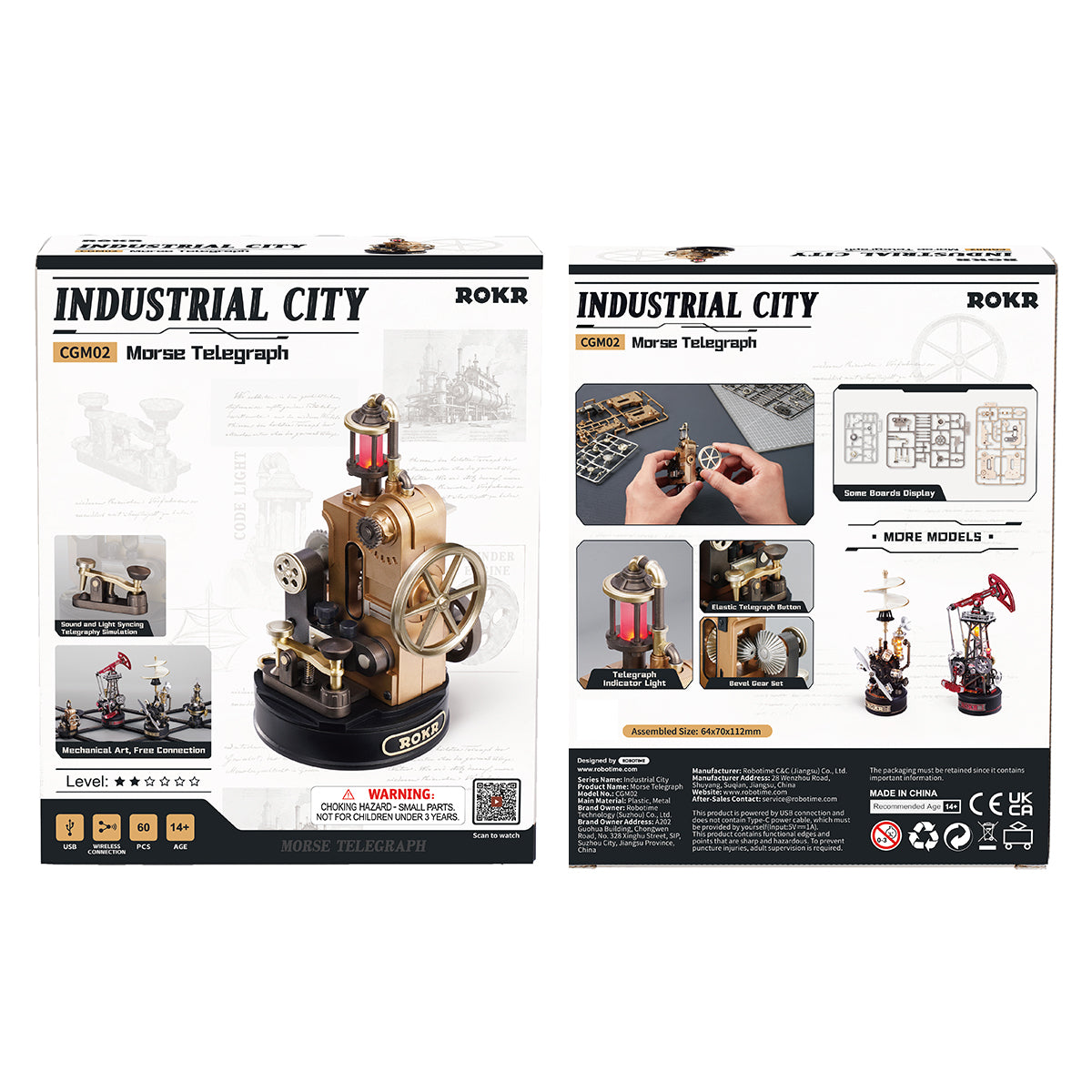 ROKR Morse Telegraph Mechanical 3D Puzzle CGM02