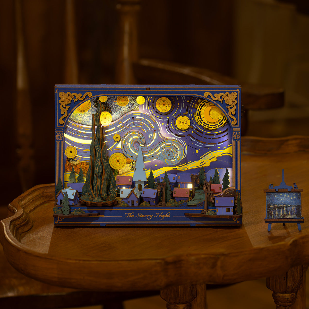Rowood The Starry Night Wall Art 3D Wooden Puzzle TH003 | Robotime