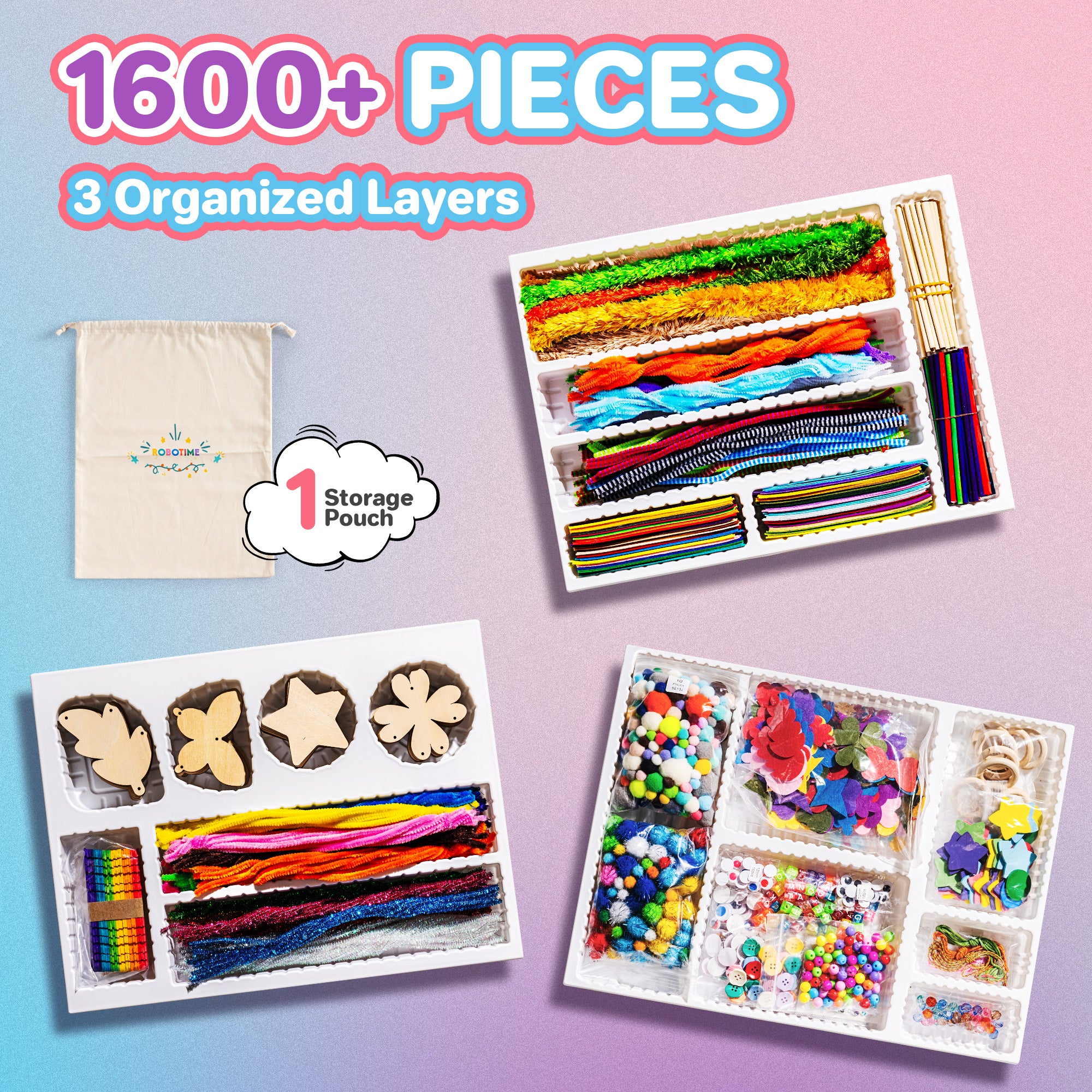 ROBOTIME Arts and Crafts for Kids PA001