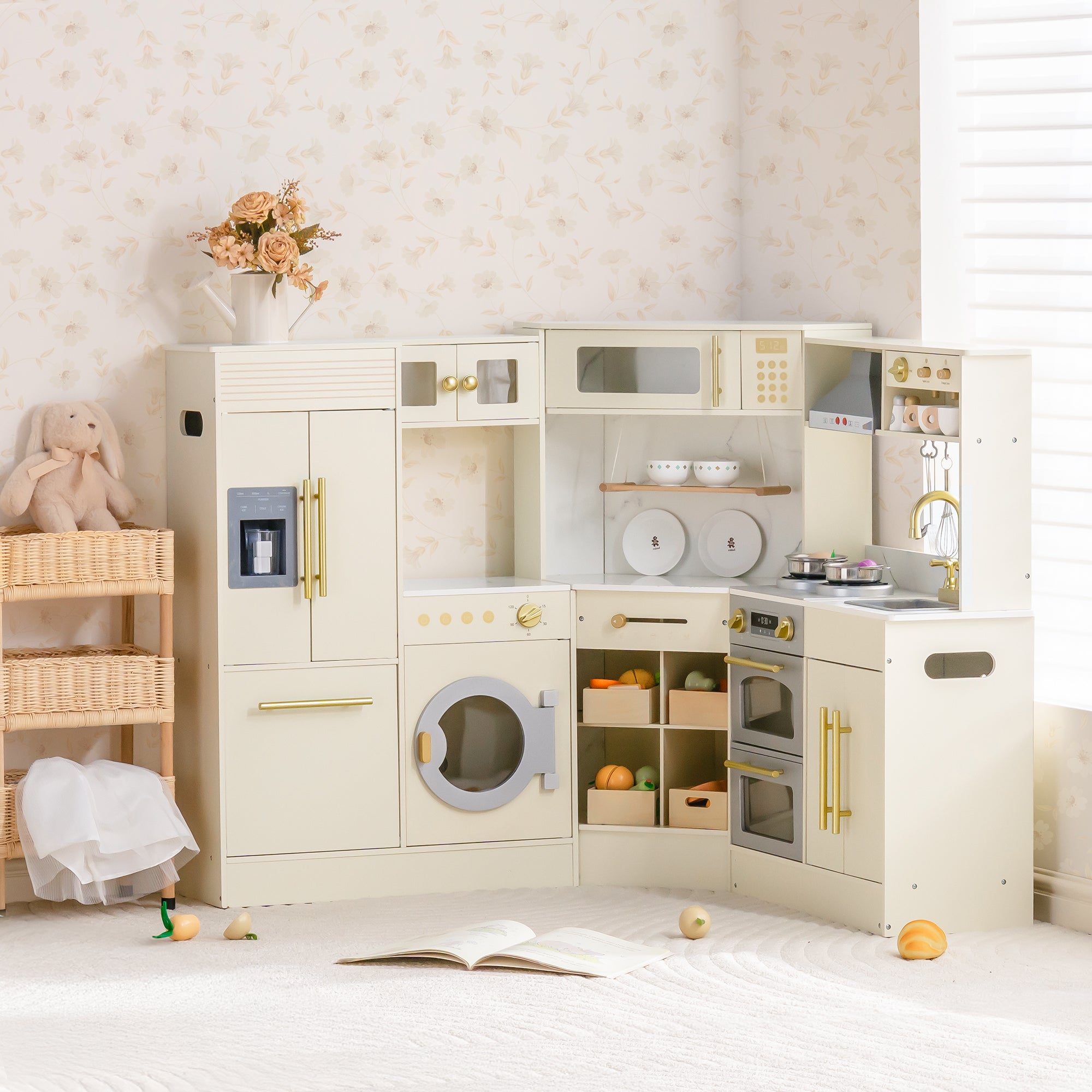 Organisateur de jouets en bois composite multicolore pour enfants avec Organisateur de jouets en bois composite multicolore pour enfants avec