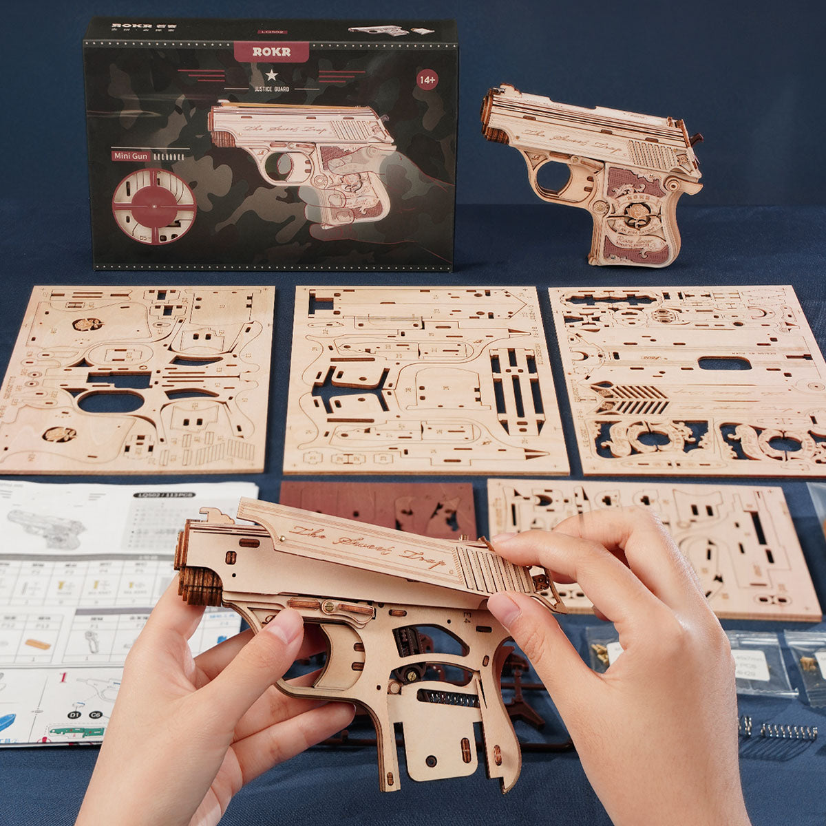 ROKR Mini Gun Toy Wooden 3D Puzzle LQ502 | Robotime Online