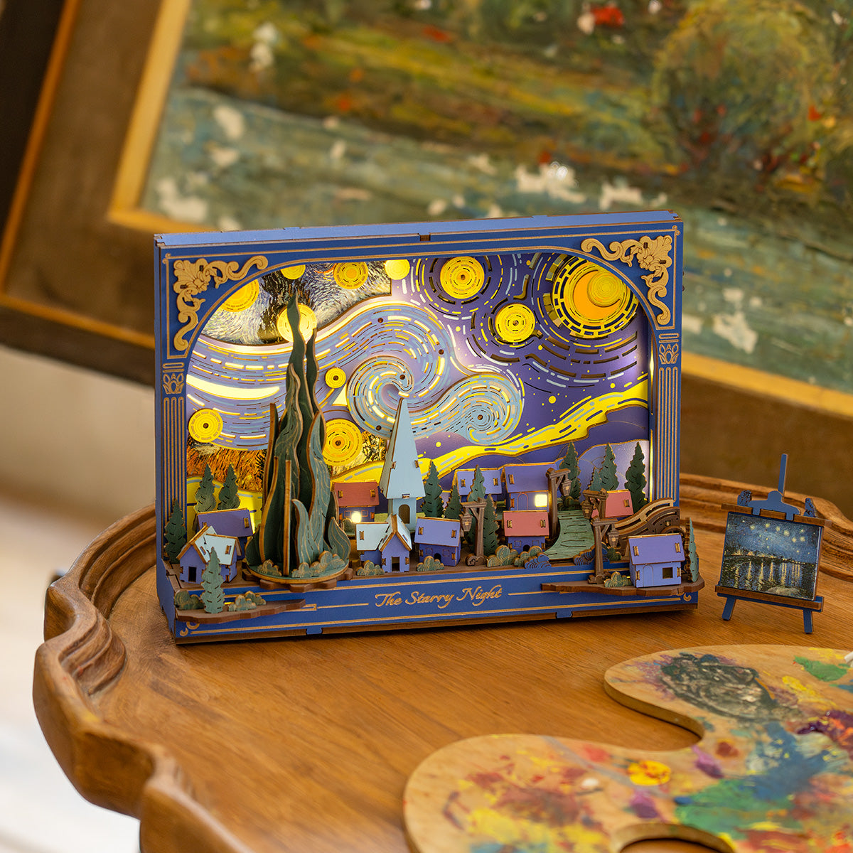 Rowood The Starry Night Wall Art 3D Wooden Puzzle TH003 | Robotime