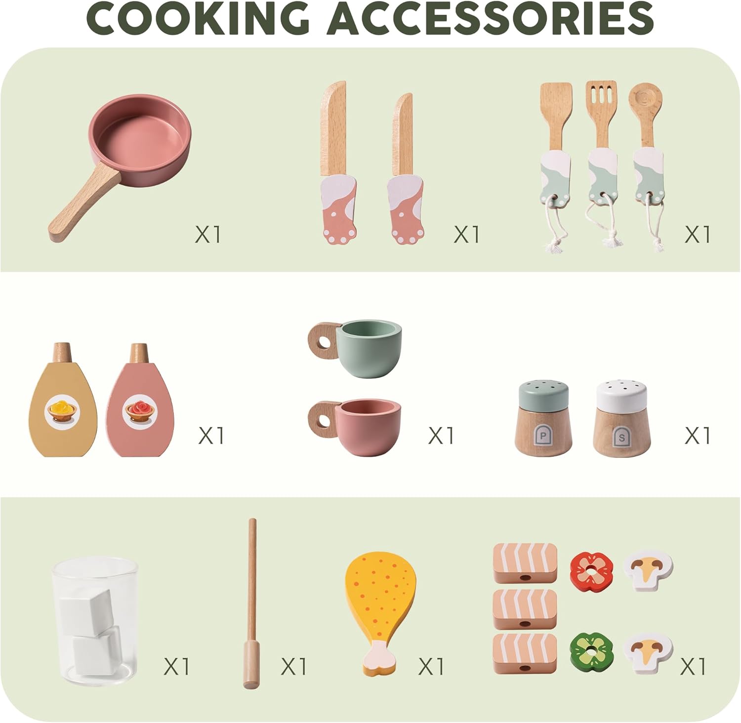 ROBUD Spielküchenset aus Holz - erweiterbar