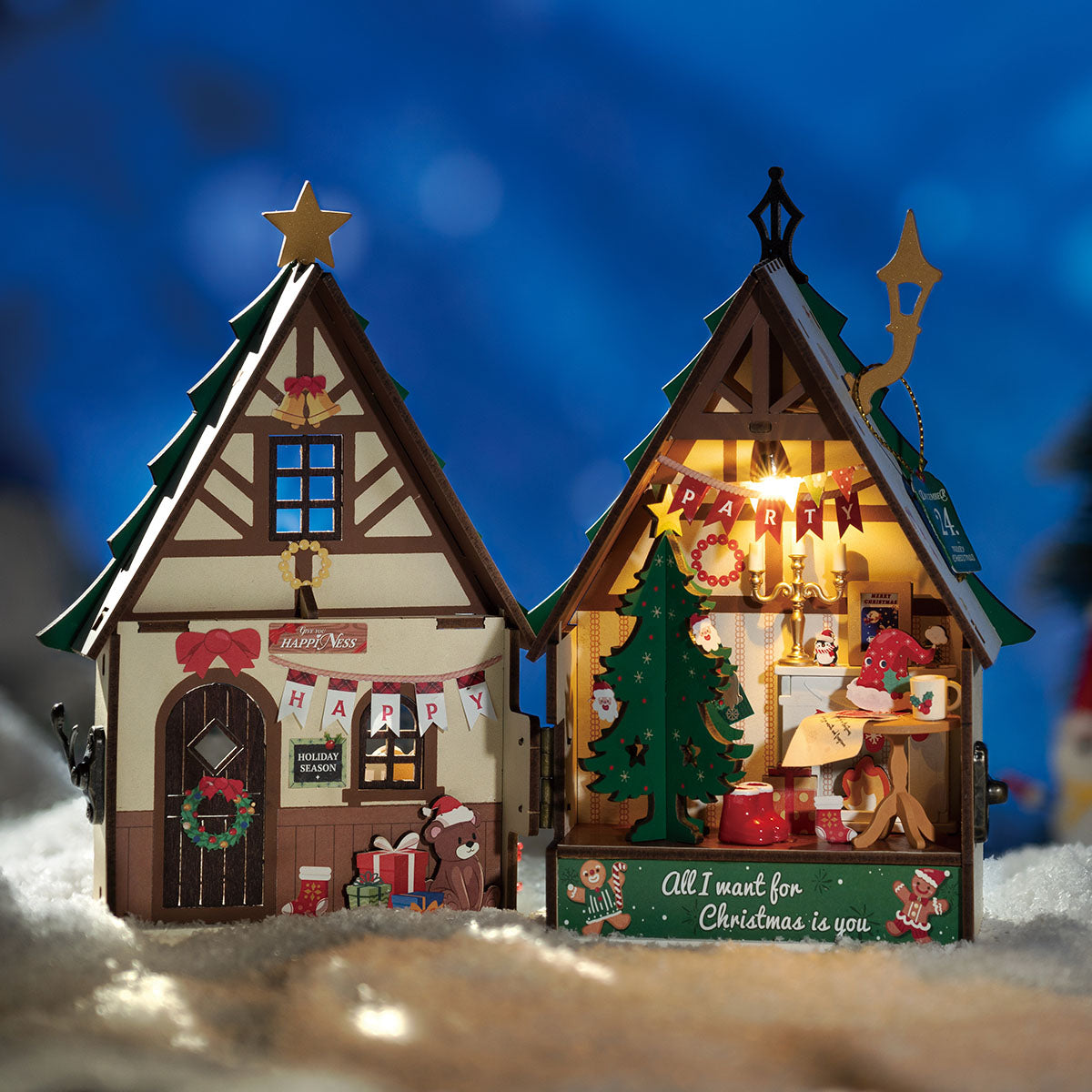 Rolife Funkelndes Weihnachtshaus DIY Miniaturhaus DS036