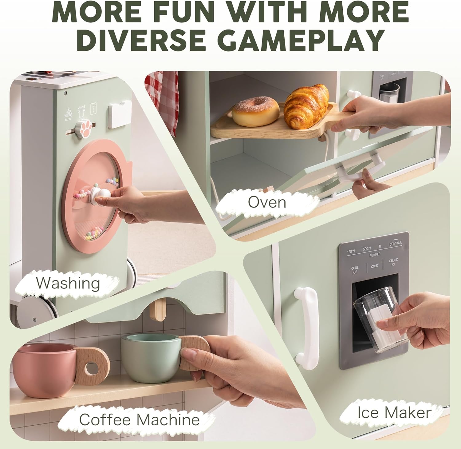 ROBUD Spielküchenset aus Holz - erweiterbar