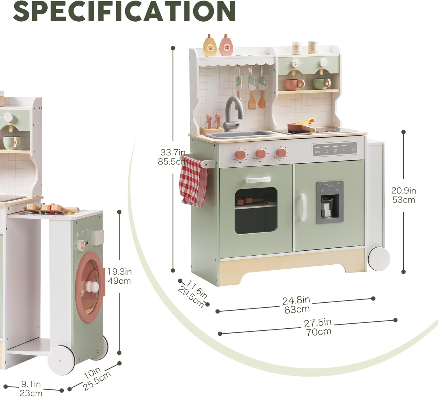 ROBUD Spielküchenset aus Holz - erweiterbar