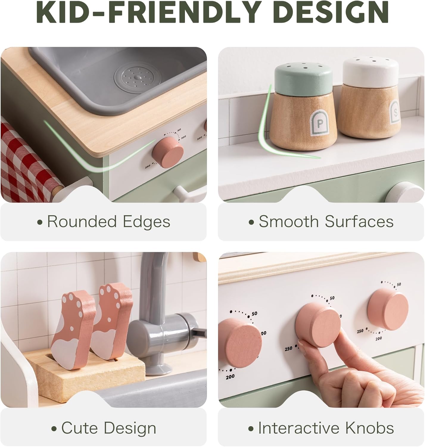 ROBUD Spielküchenset aus Holz - erweiterbar