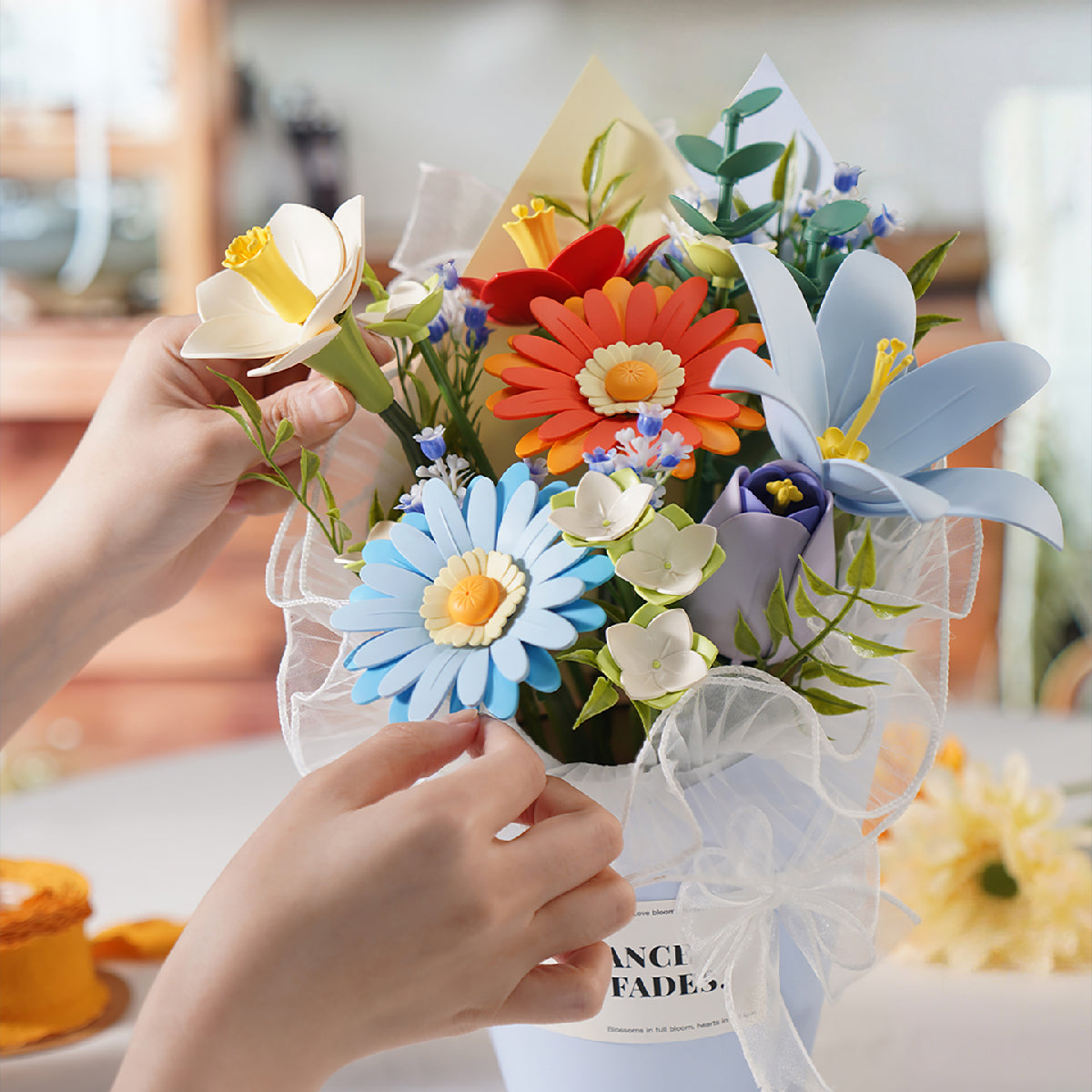 ROKR Twilight Sky Bouquet DIY-Blumen-3D-Puzzle AF03J