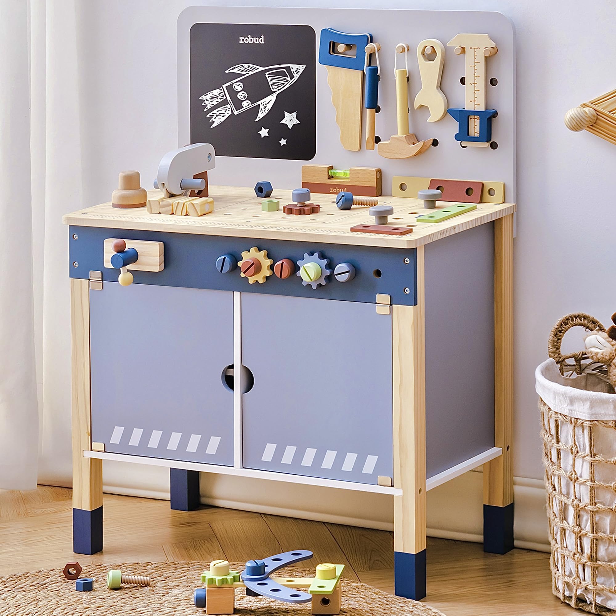 ROBUD Wooden Toy Workbench Robotime - Main Image