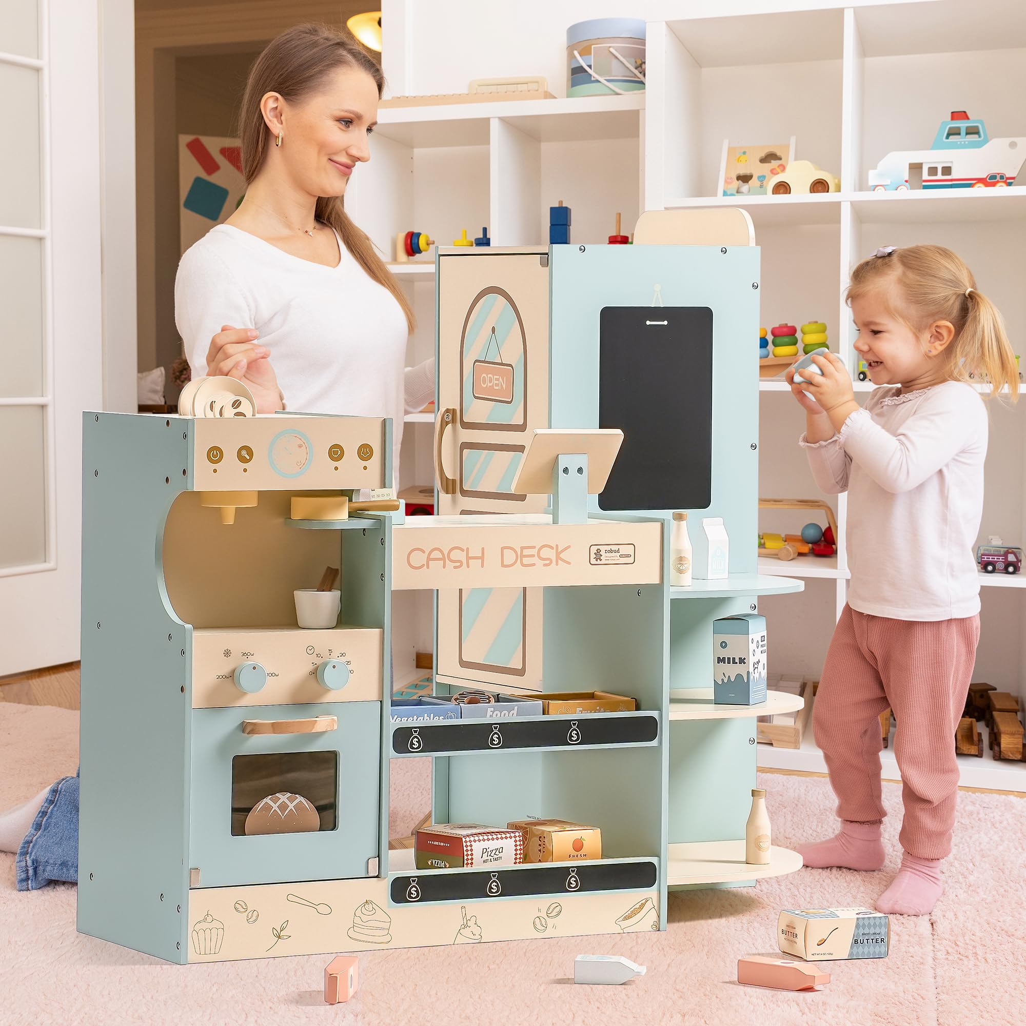 ROBUD Corner Coffee Shop Play Set