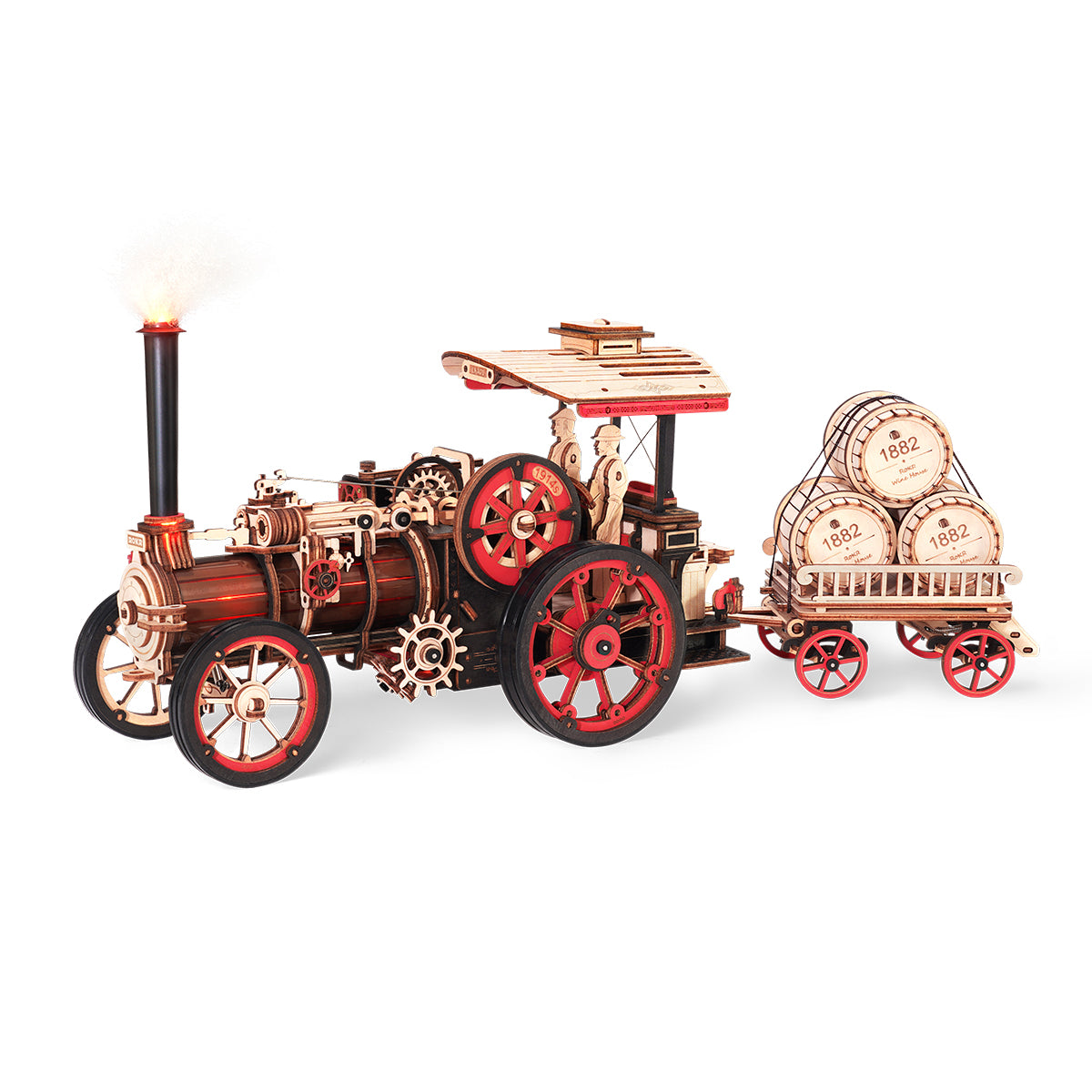 ROKR Steam Engine Mechanical 3D Wooden Puzzle LKA01 | Robotime Online