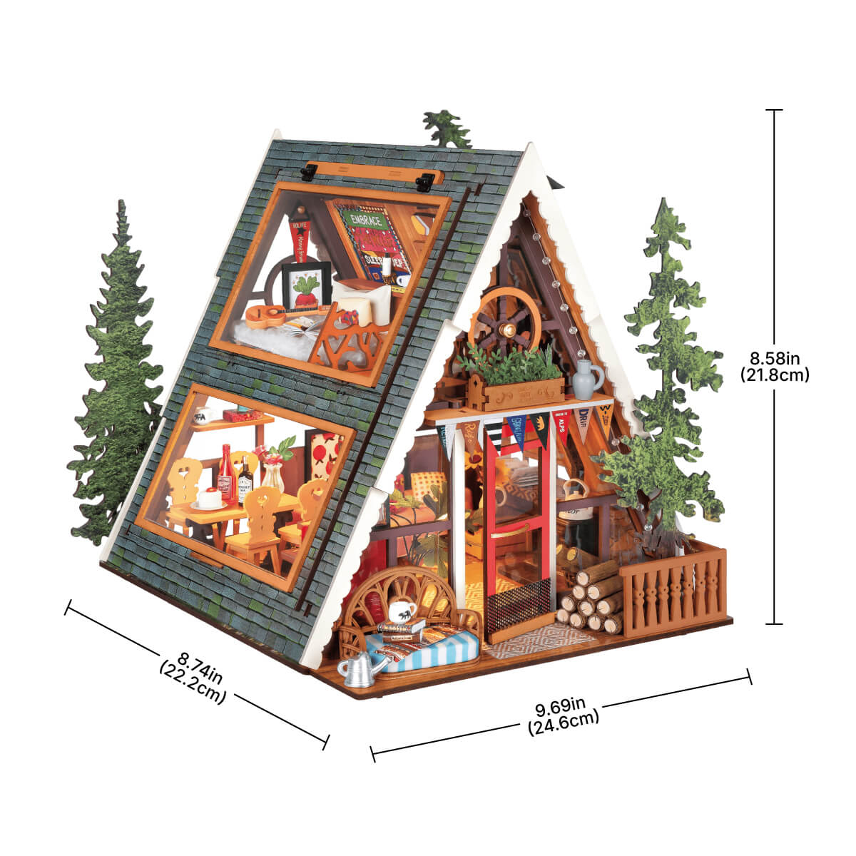 Rolife A-Frame Cabin DIY Miniature House DG181