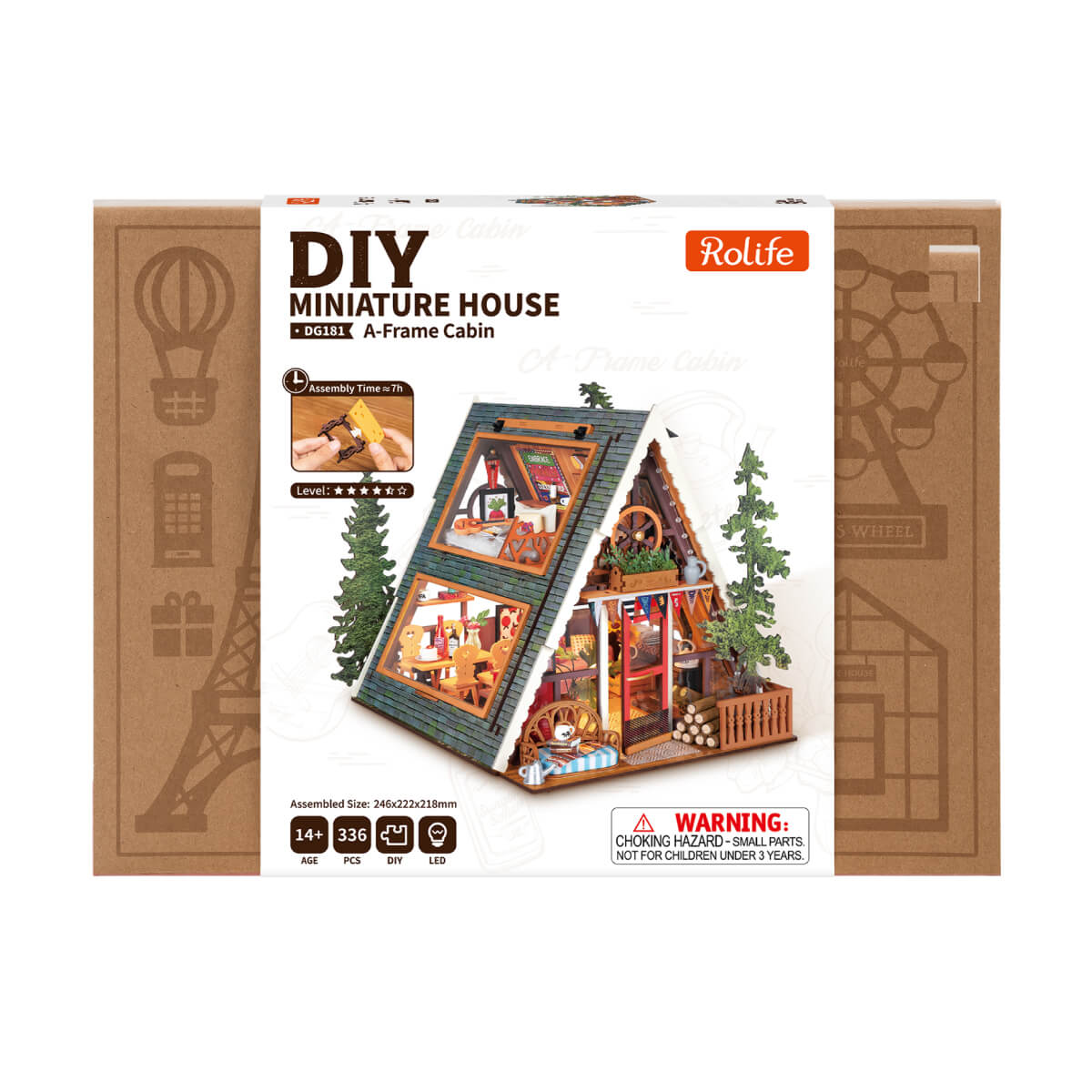 Rolife A-Frame Cabin DIY Miniature House DG181