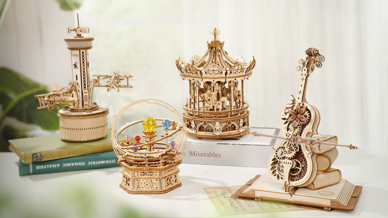 ROKR Magic Cello Music Box 3D Wooden Puzzle | Robotime Online