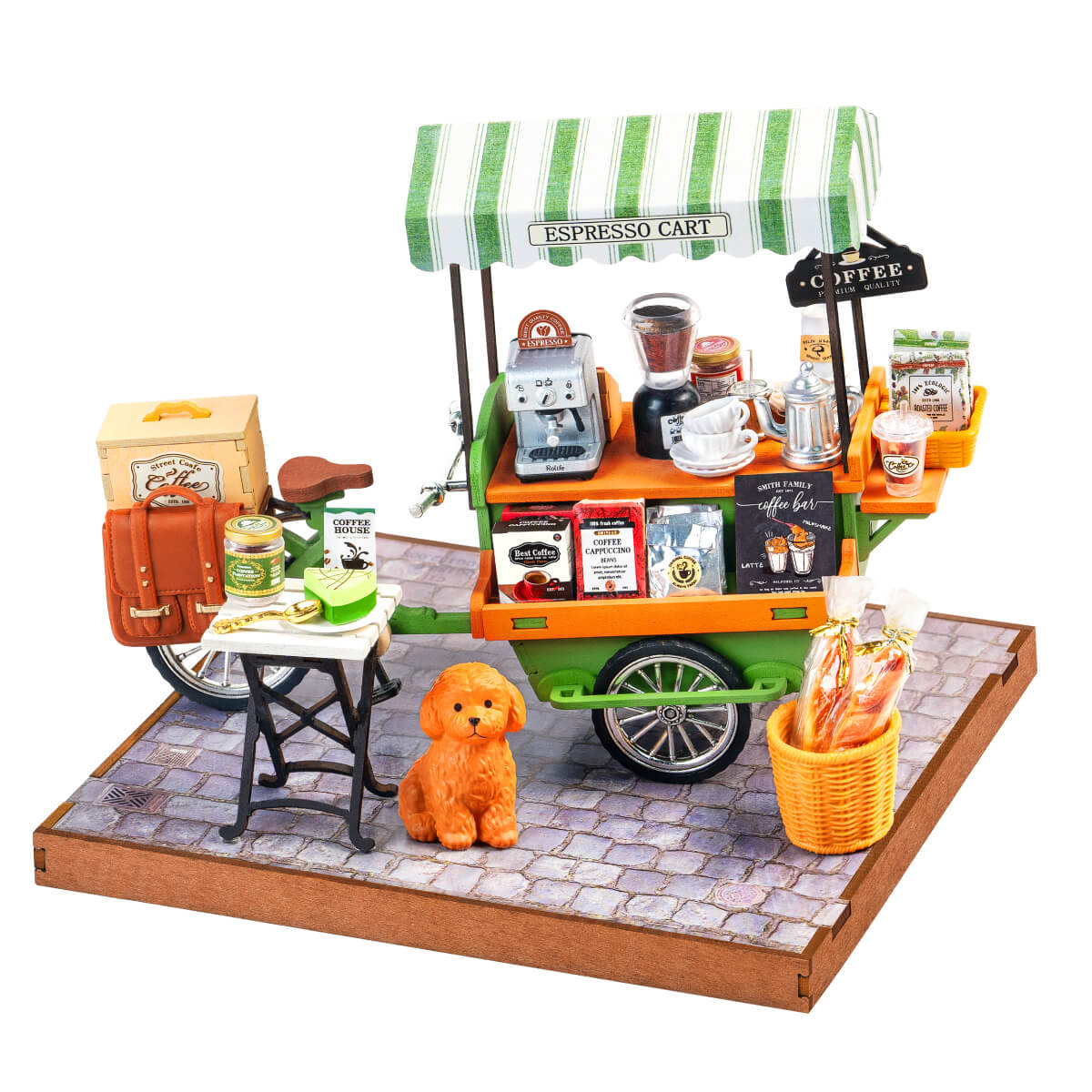 Rolife Aromatic Coffee Cart DIY Miniature House DG182 | Robotime