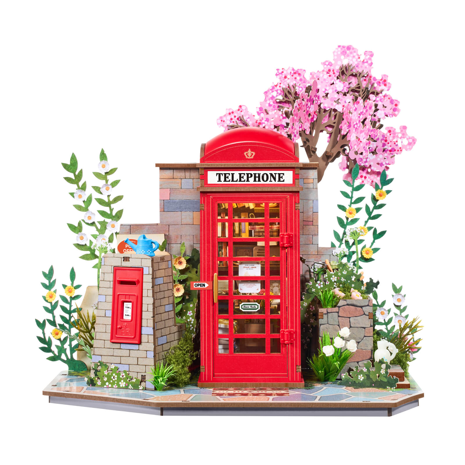 店舗用品 sakuramama Rolife Cherry Blossoms-Themed 3D Puzzle Kits | Robotime