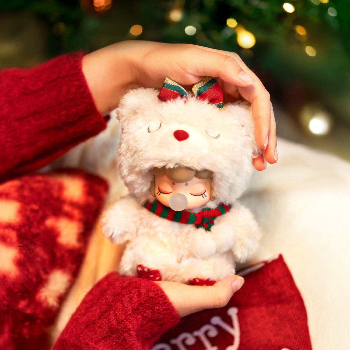 Rolife Christmas Bear Plush Pendant MN002 | Cute Holiday Plush