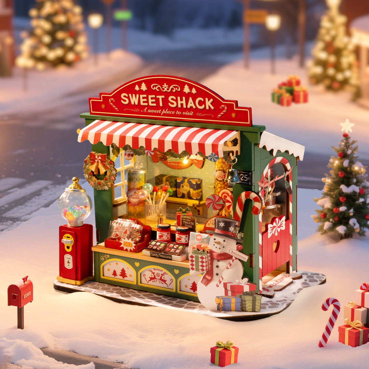 Rolife Christmas Candy Stand DIY Miniature House DS043 | Robotime