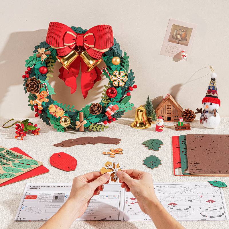Rolife Christmas Wreath 3D Wooden Puzzle TGL04 | Robotime