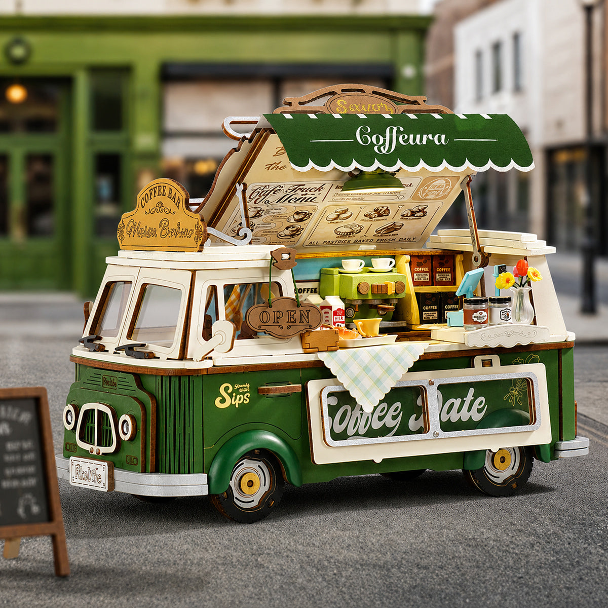 Rolife Leo's Coffee Truck 3D Wooden Puzzle TGS07