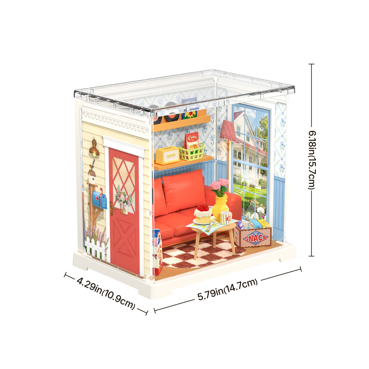 Rolife Country Blue Lounge DIY Miniature House DWS05B