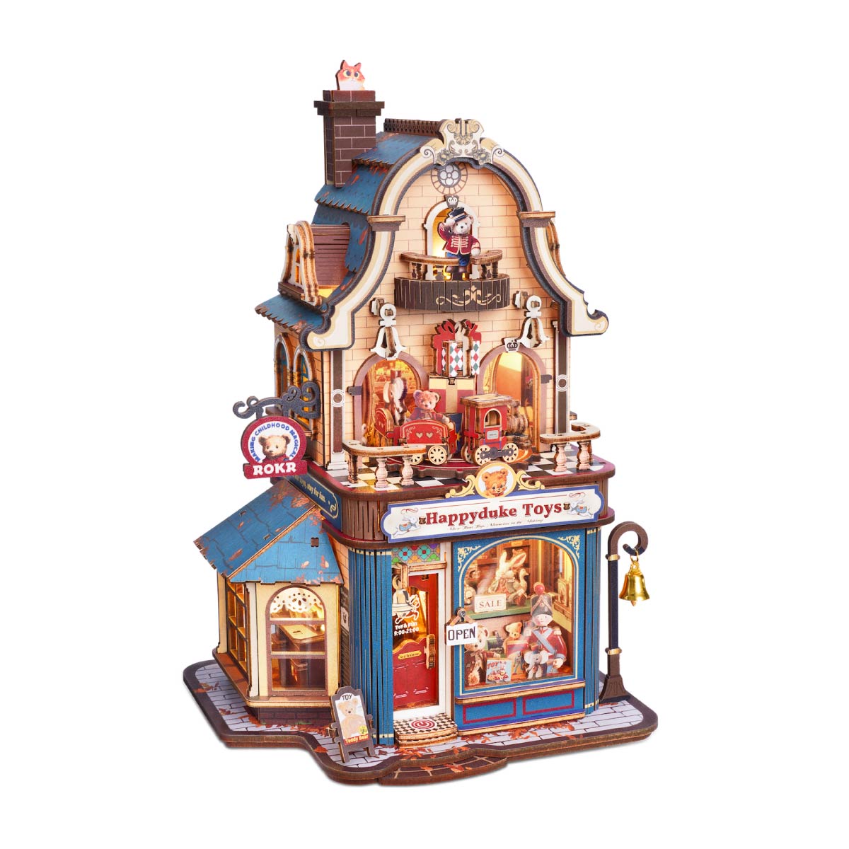 ROKR Happyduke Toys EAM01 wooden 3D puzzle toy shop model