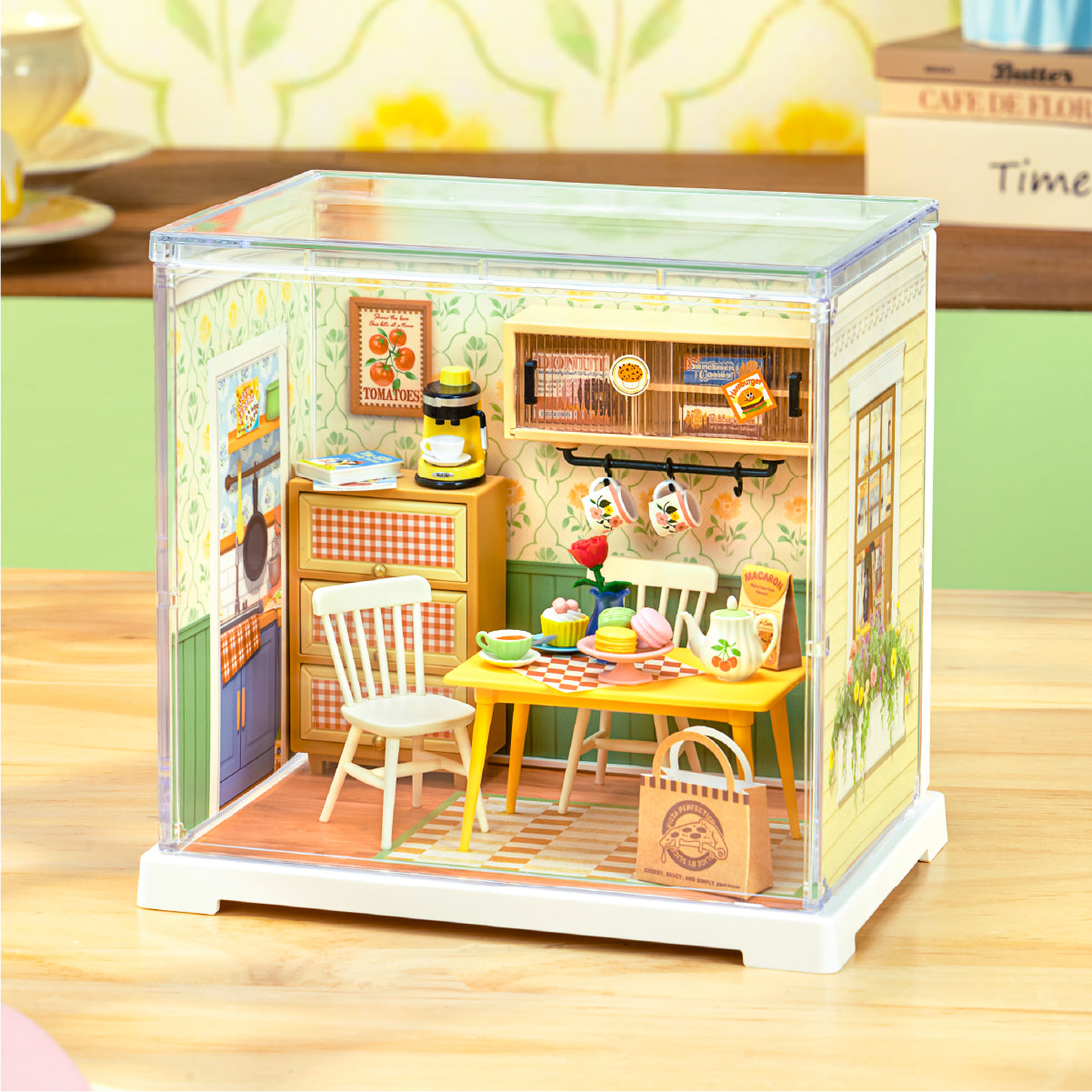 Rolife Floral Dining Room DIY Miniature House DWS06B | Robotime